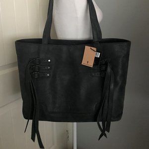 Frye Indigo Suede Tote with Suede Tie Details New with Tags and Dustbag